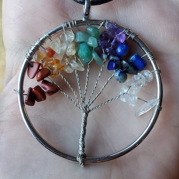 Jewelry - New Rainbow 7 Chakras Tree of Life Necklace